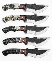 D2 Tracker Hunting Knife Large Knives Survival Skinning Hammered Sheath Steel