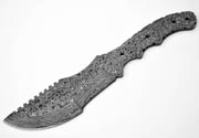 EXTRA LARGE - Raindrop Damascus Tracker Blank Blade Knives Knife Making Blanks